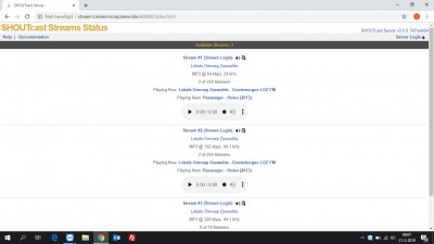 shoutcast display initial track from script (using t-option)