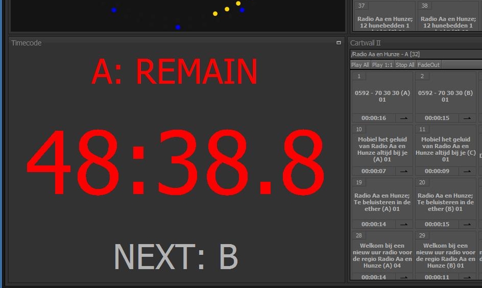 This visual graphic of the timecode I mean...