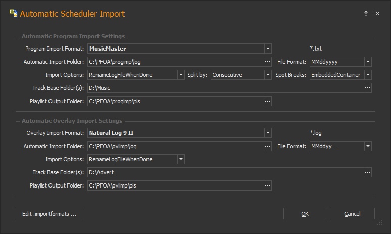 Automatic Scheduler Import