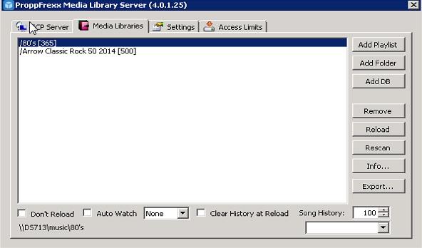 This is what i got when restarting the media librarie server