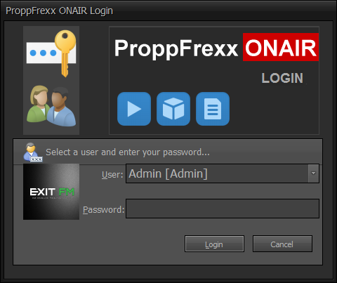 Login window right after startup