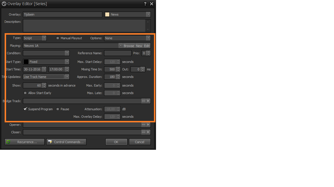 Are these settings oké?