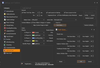New Font Sizes option